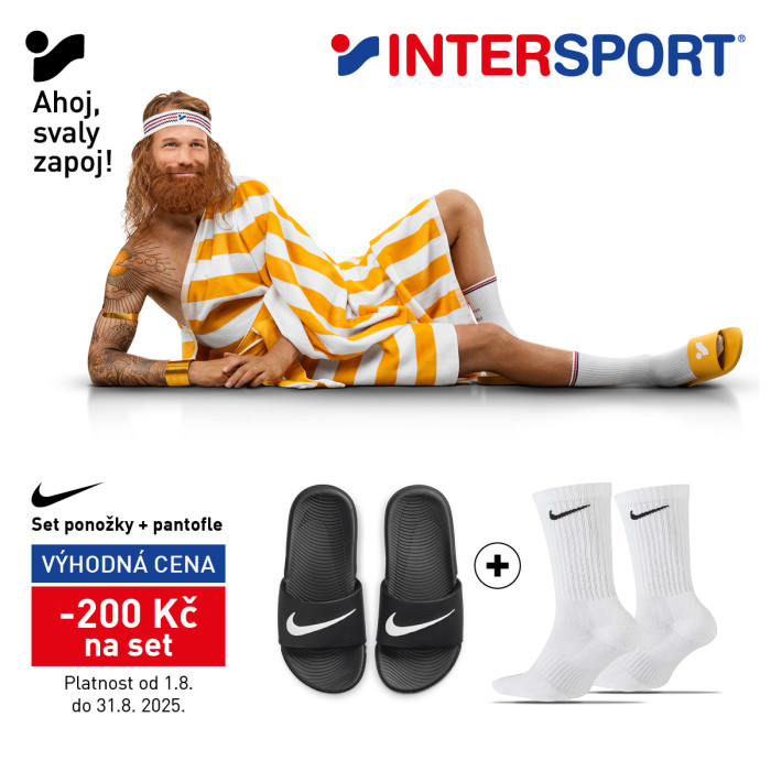 SLEVA 200 Kč na set: pantofle + ponožky v Intersport!